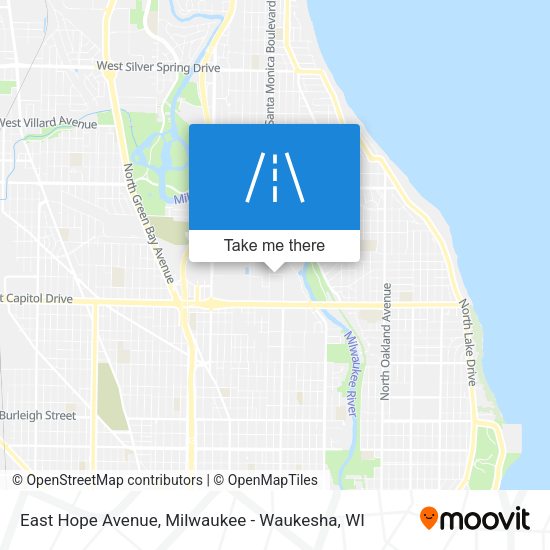 East Hope Avenue map