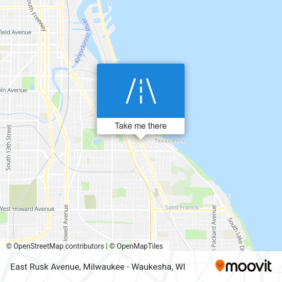 East Rusk Avenue map