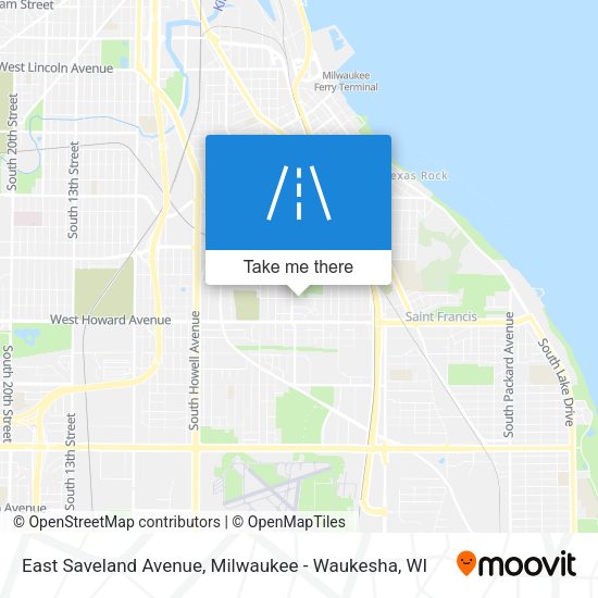 Mapa de East Saveland Avenue
