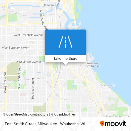 East Smith Street map