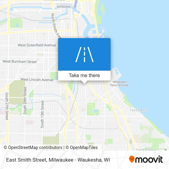 East Smith Street map