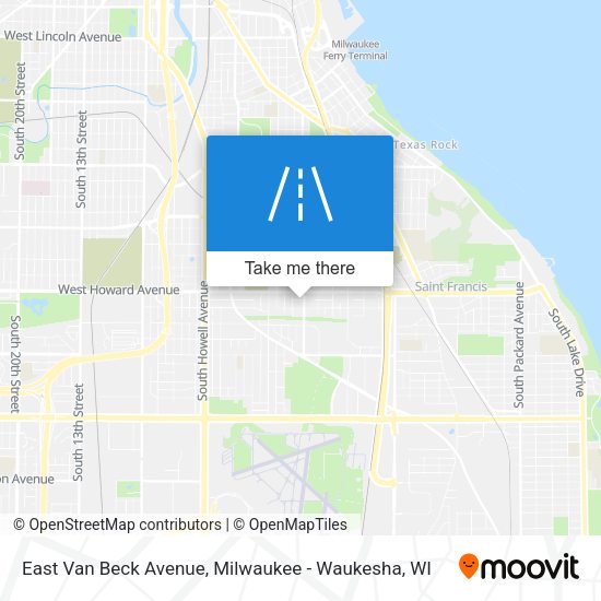 Mapa de East Van Beck Avenue