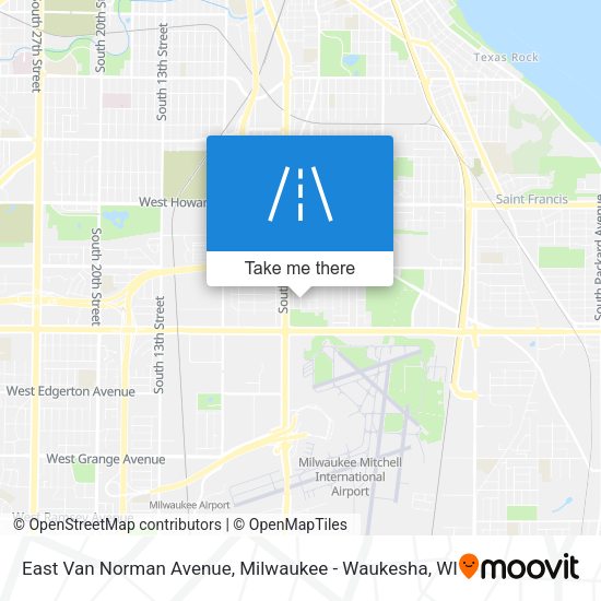 East Van Norman Avenue map