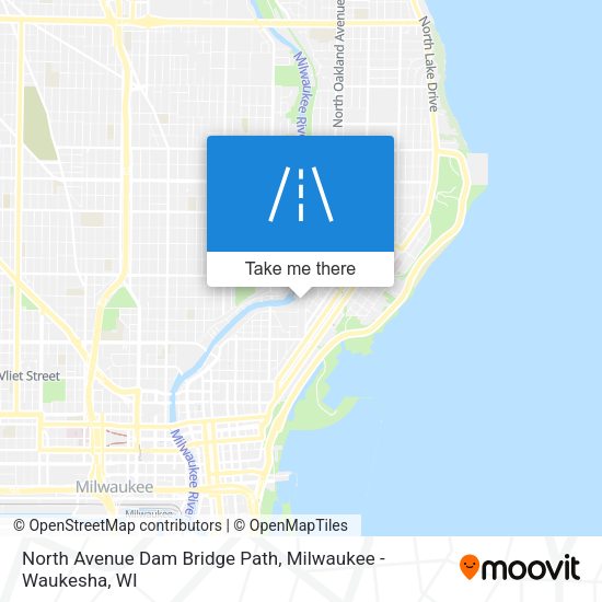 North Avenue Dam Bridge Path map