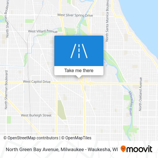 North Green Bay Avenue map