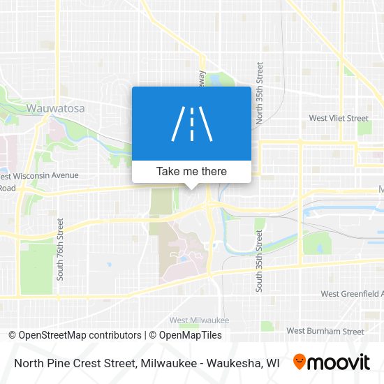 North Pine Crest Street map