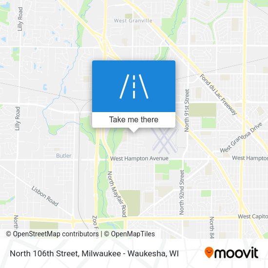 North 106th Street map