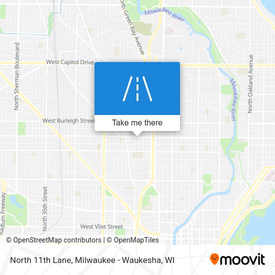 North 11th Lane map