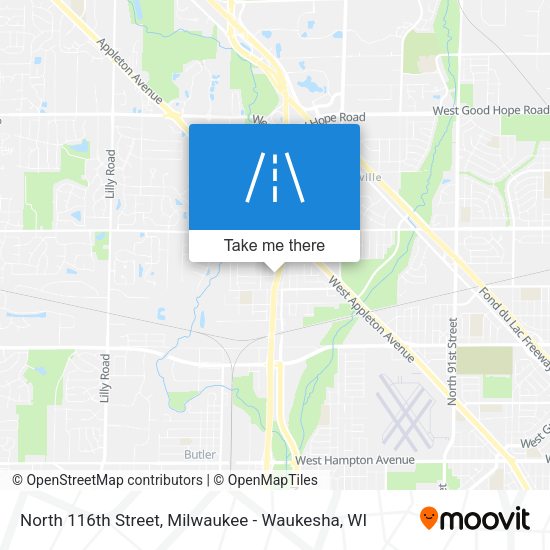 North 116th Street map