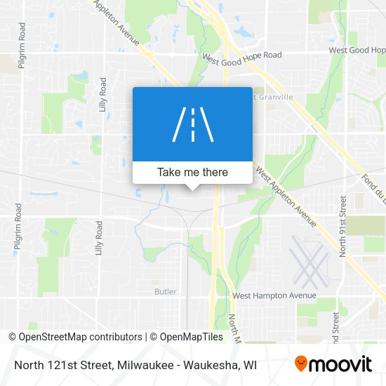 North 121st Street map