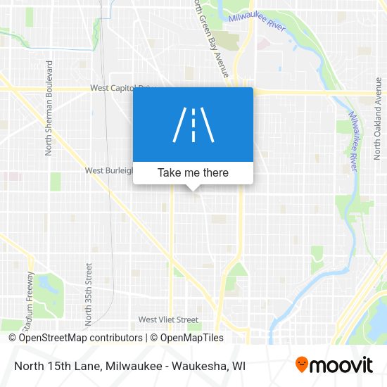 North 15th Lane map