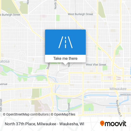 North 37th Place map