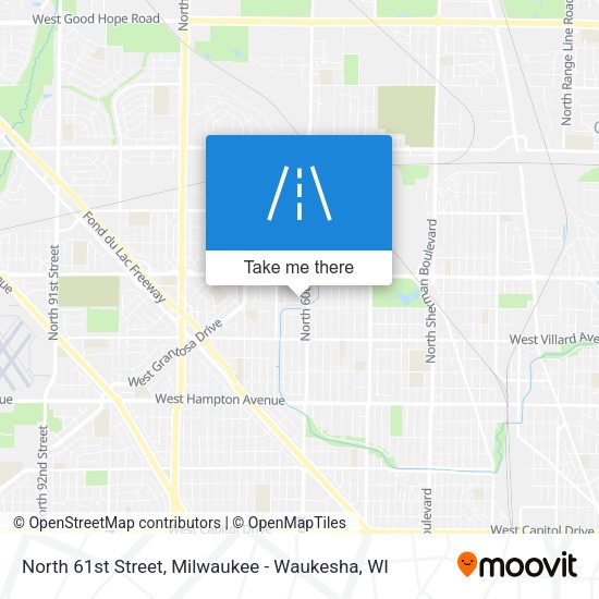 North 61st Street map