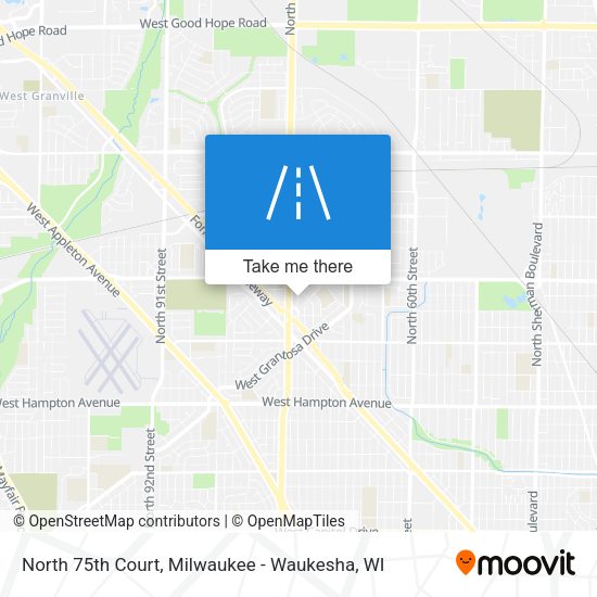 North 75th Court map