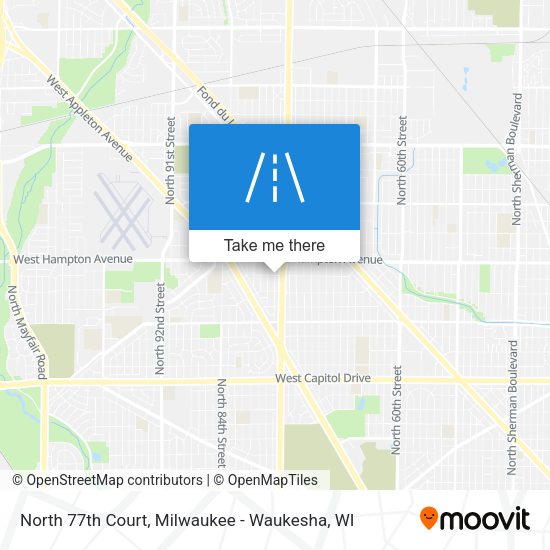 North 77th Court map