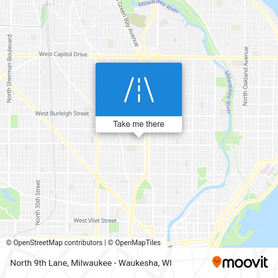 North 9th Lane map