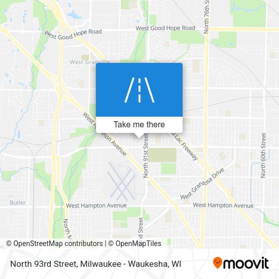 Mapa de North 93rd Street
