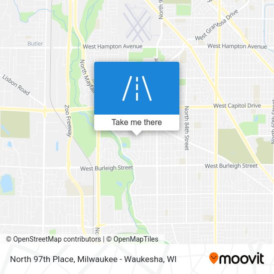 North 97th Place map