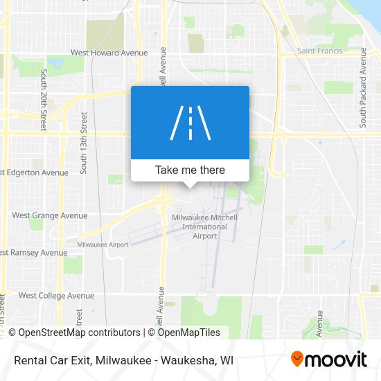 Rental Car Exit map