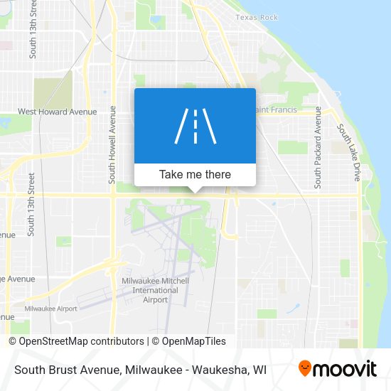 South Brust Avenue map