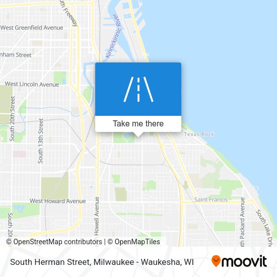 South Herman Street map