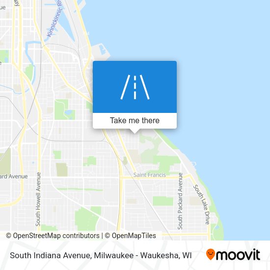 South Indiana Avenue map