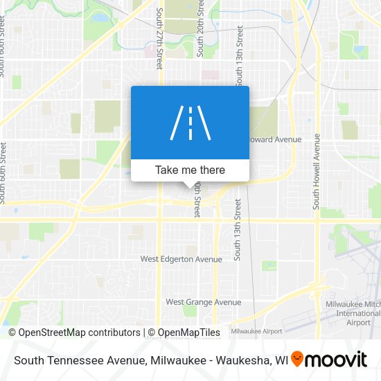 South Tennessee Avenue map