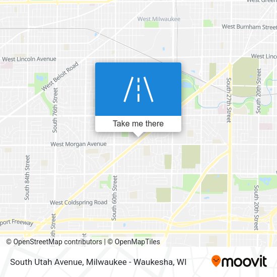 South Utah Avenue map
