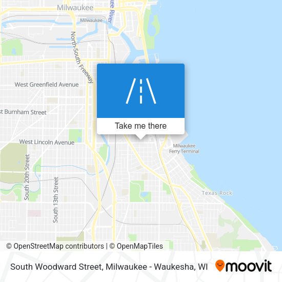 Mapa de South Woodward Street