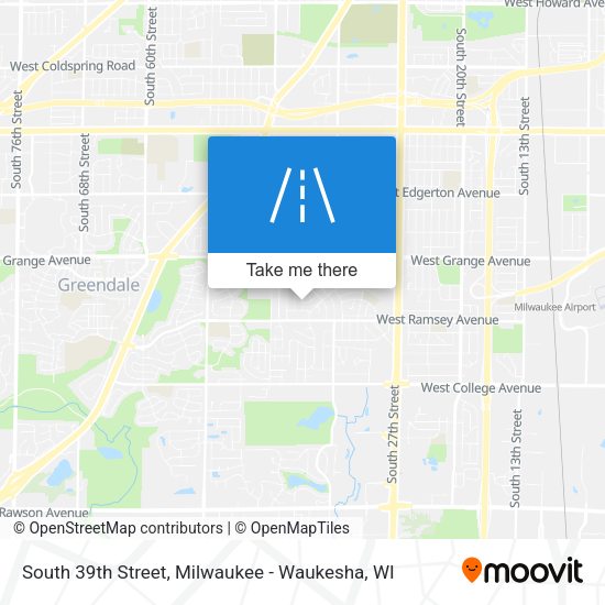 Mapa de South 39th Street