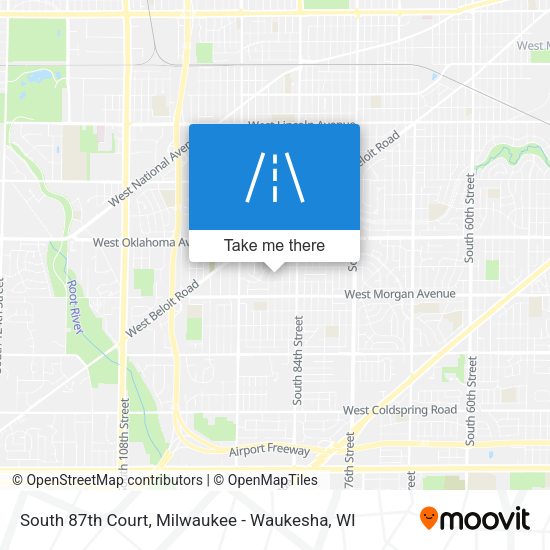 South 87th Court map