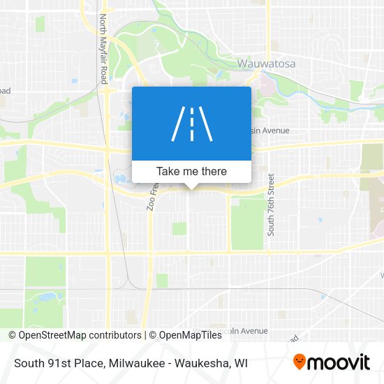 South 91st Place map