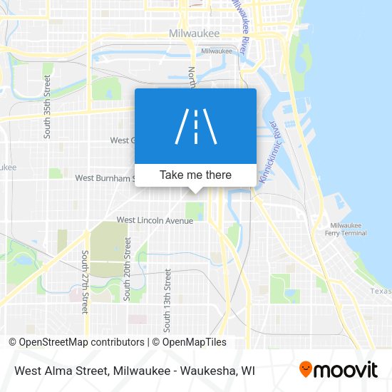 West Alma Street map