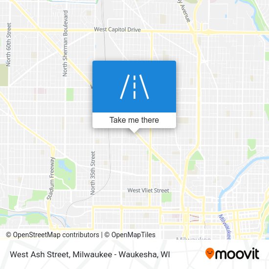 West Ash Street map