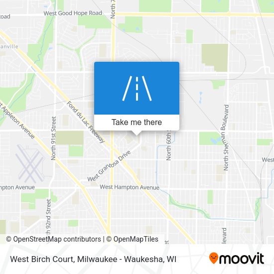 West Birch Court map