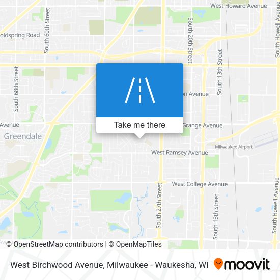 West Birchwood Avenue map