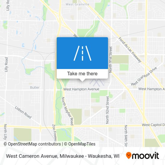 West Cameron Avenue map