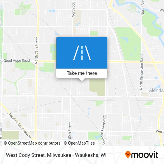 West Cody Street map