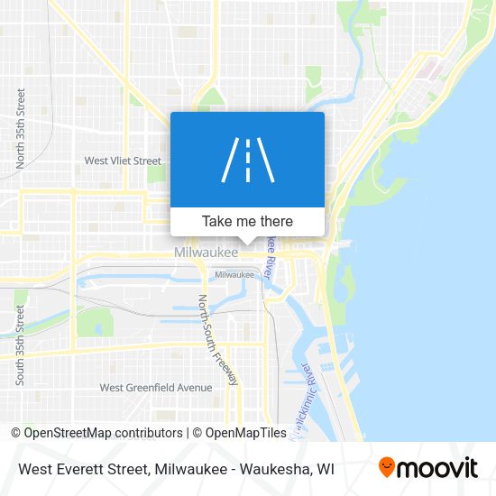 West Everett Street map