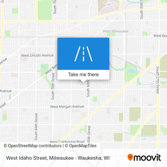 West Idaho Street map