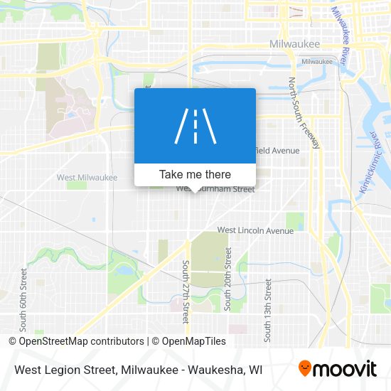 West Legion Street map