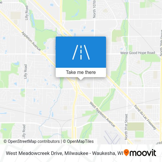 West Meadowcreek Drive map