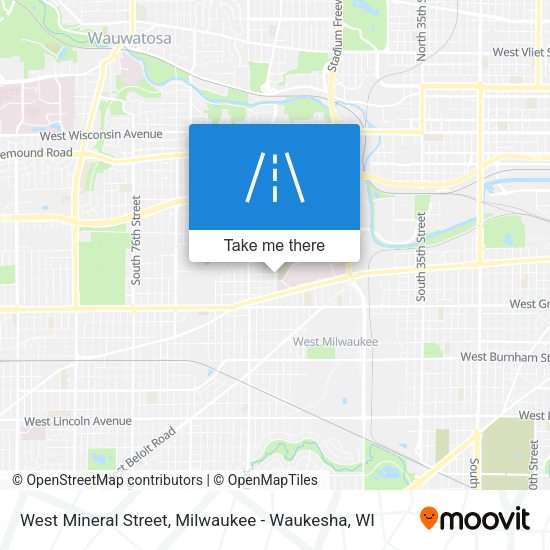 West Mineral Street map