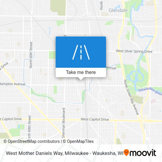 West Mother Daniels Way map