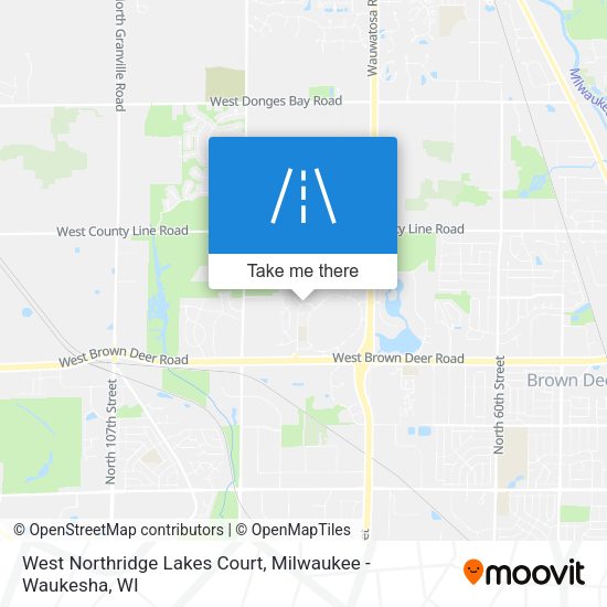 West Northridge Lakes Court map