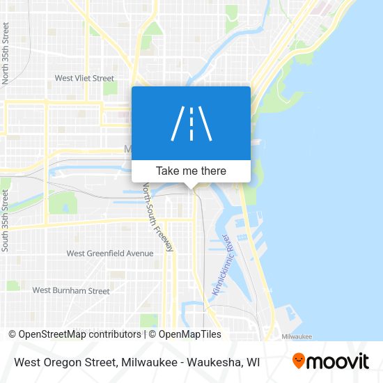 West Oregon Street map