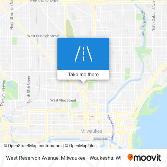 West Reservoir Avenue map
