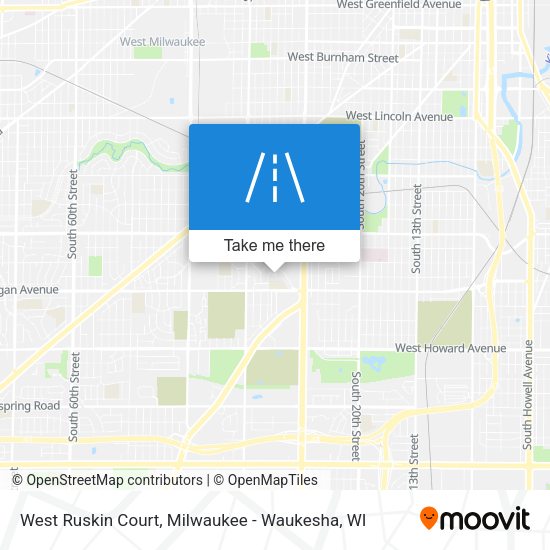 West Ruskin Court map