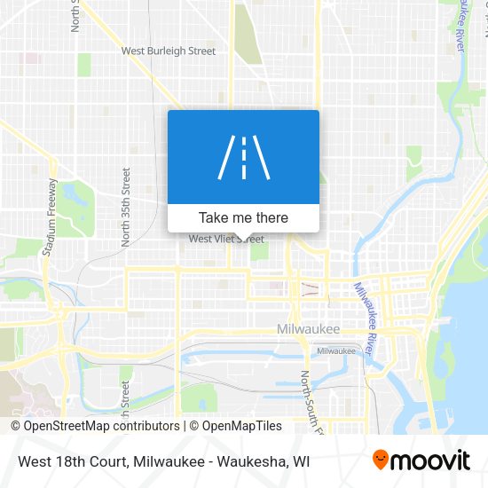 West 18th Court map