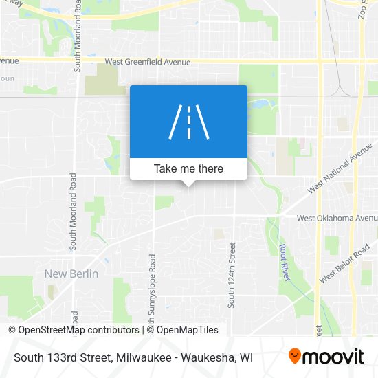 South 133rd Street map